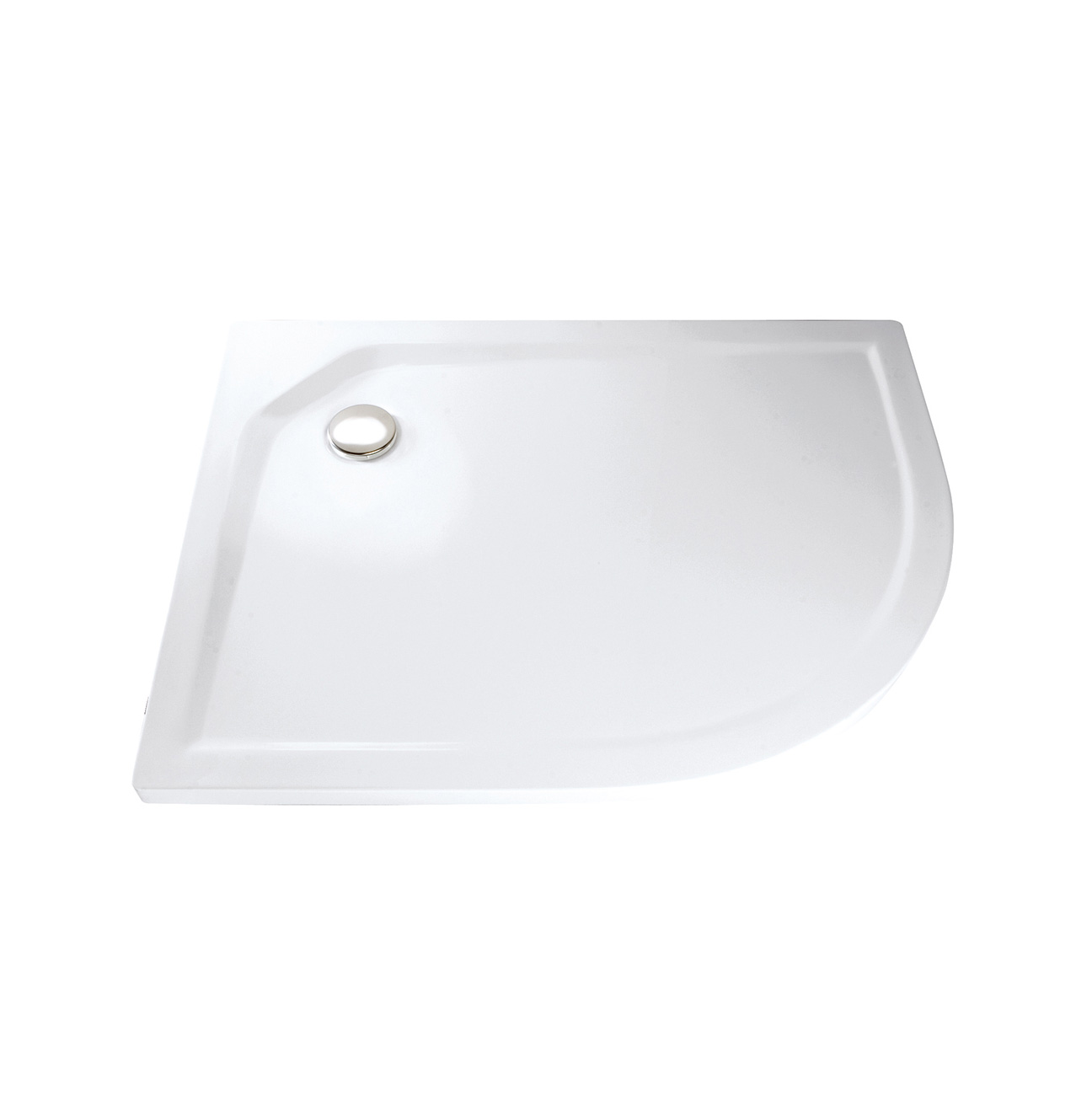 Quart de cercle asymétrique - R550 extra-plat avec évacuation ponctuelle