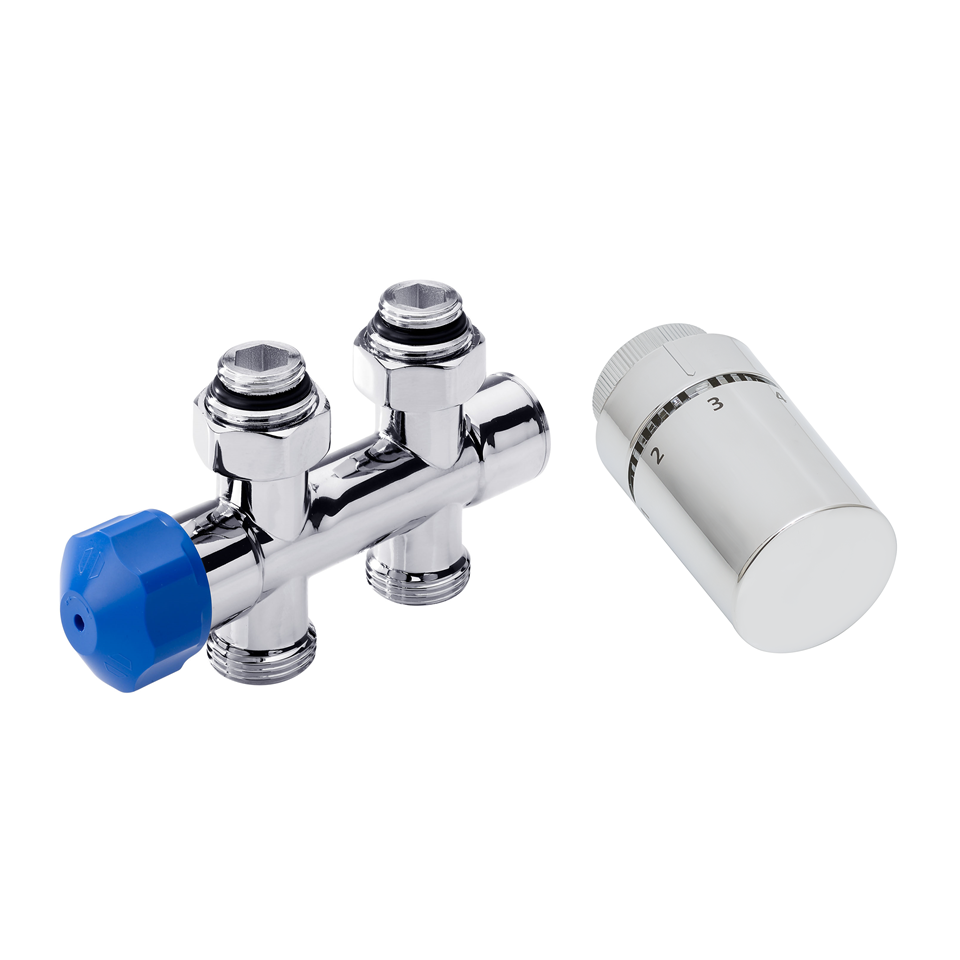 Floor-mounted Valve Set with Central Connection – Through